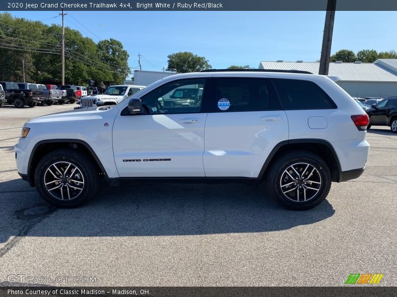 Bright White / Ruby Red/Black 2020 Jeep Grand Cherokee Trailhawk 4x4