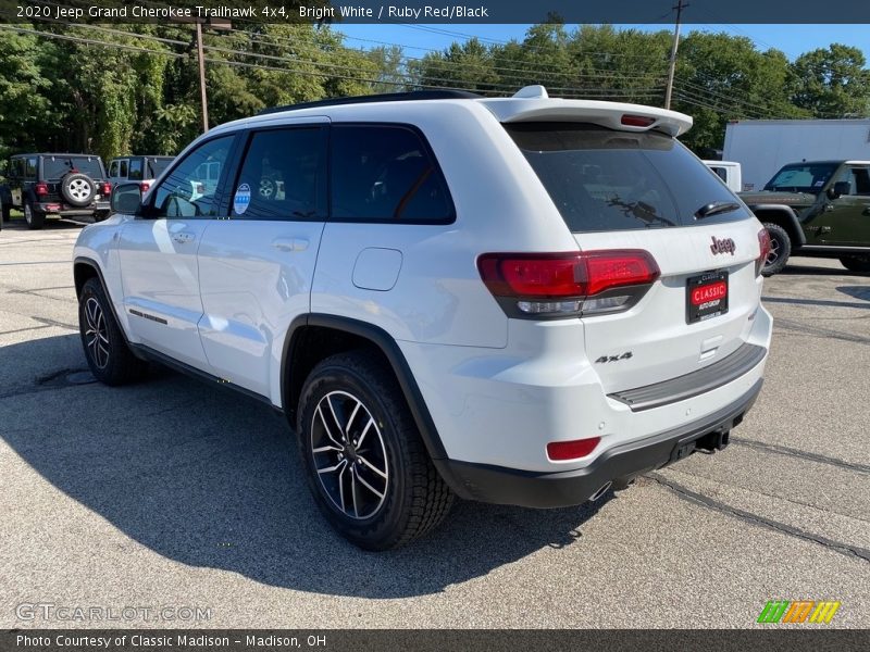 Bright White / Ruby Red/Black 2020 Jeep Grand Cherokee Trailhawk 4x4