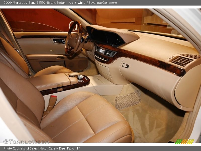 Arctic White / Savanna/Cashmere 2009 Mercedes-Benz S 550 4Matic Sedan