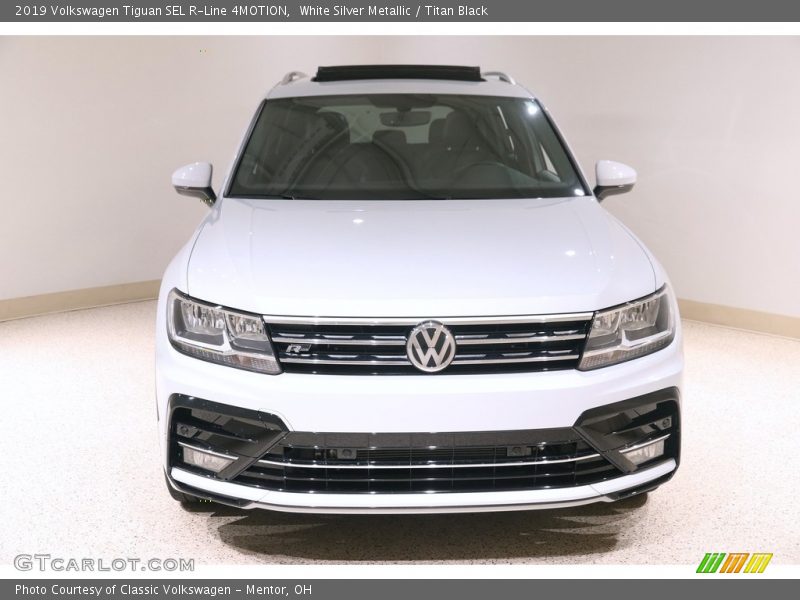 White Silver Metallic / Titan Black 2019 Volkswagen Tiguan SEL R-Line 4MOTION