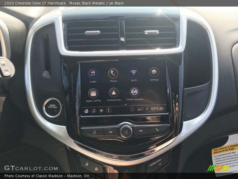 Mosaic Black Metallic / Jet Black 2020 Chevrolet Sonic LT Hatchback