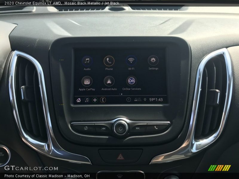 Mosaic Black Metallic / Jet Black 2020 Chevrolet Equinox LT AWD