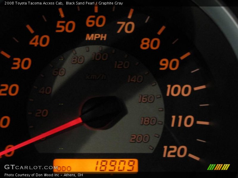 Black Sand Pearl / Graphite Gray 2008 Toyota Tacoma Access Cab
