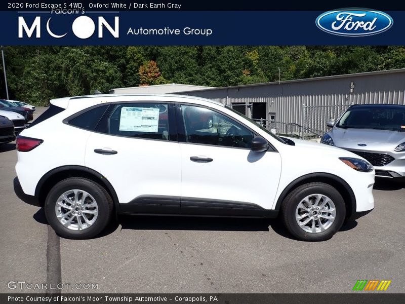 Oxford White / Dark Earth Gray 2020 Ford Escape S 4WD
