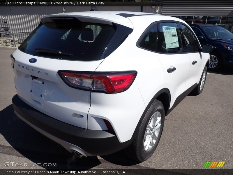 Oxford White / Dark Earth Gray 2020 Ford Escape S 4WD
