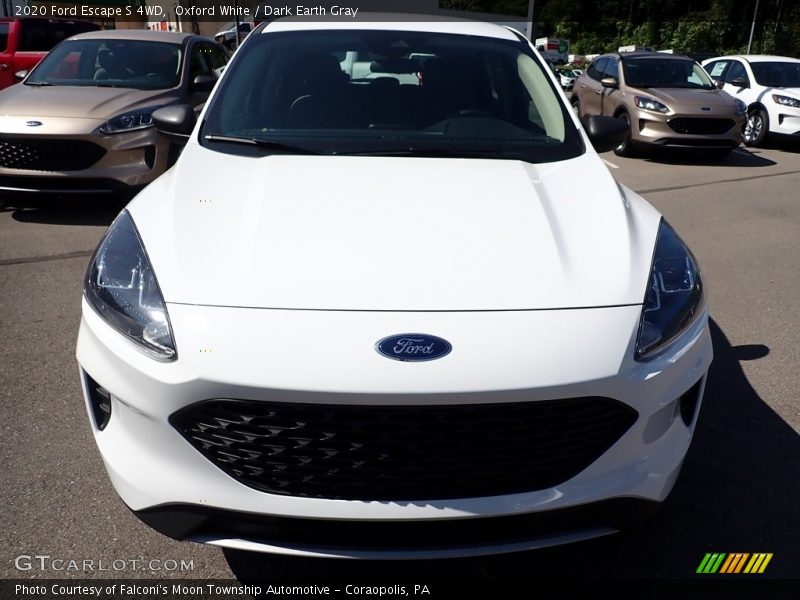 Oxford White / Dark Earth Gray 2020 Ford Escape S 4WD