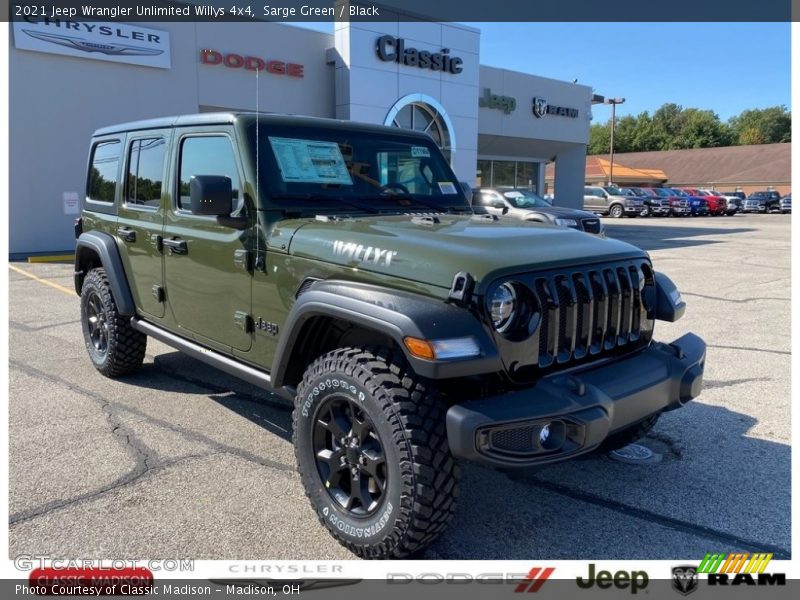 Sarge Green / Black 2021 Jeep Wrangler Unlimited Willys 4x4