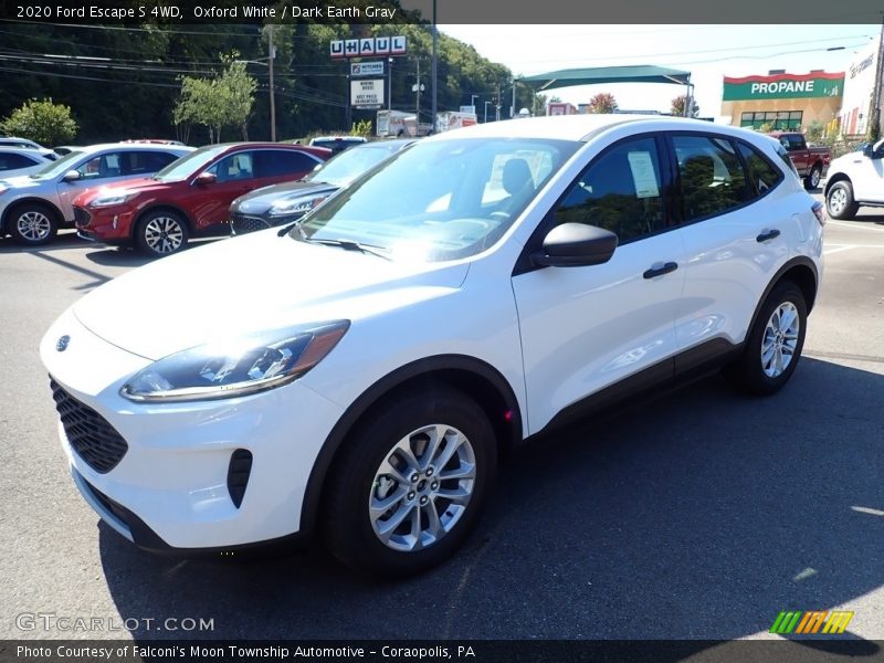 Oxford White / Dark Earth Gray 2020 Ford Escape S 4WD