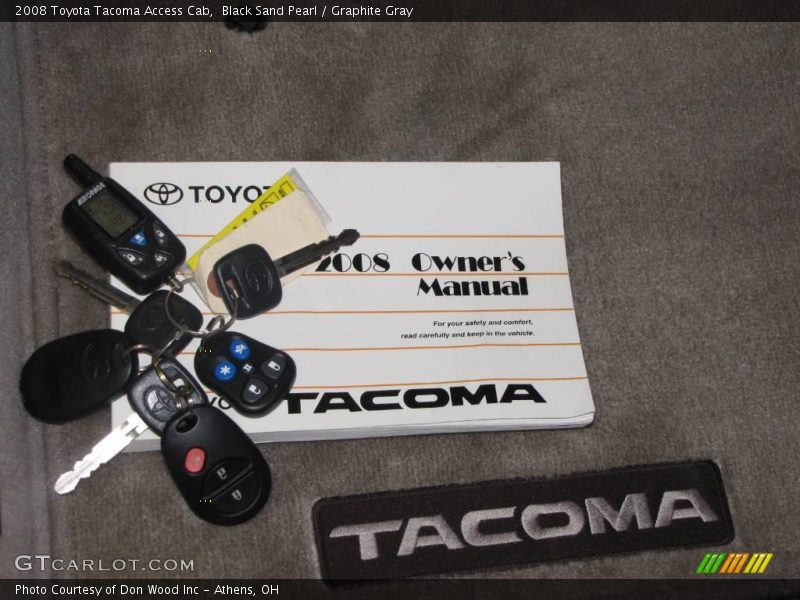 Black Sand Pearl / Graphite Gray 2008 Toyota Tacoma Access Cab