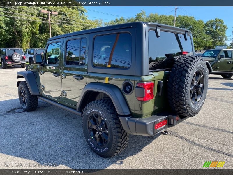 Sarge Green / Black 2021 Jeep Wrangler Unlimited Willys 4x4