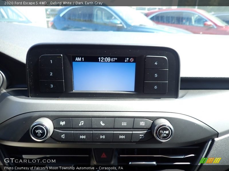 Oxford White / Dark Earth Gray 2020 Ford Escape S 4WD