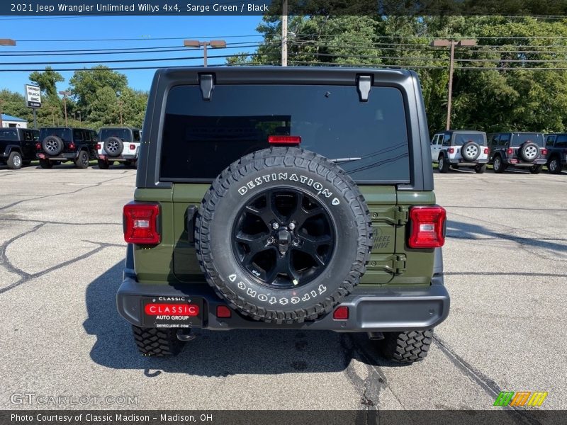 Sarge Green / Black 2021 Jeep Wrangler Unlimited Willys 4x4