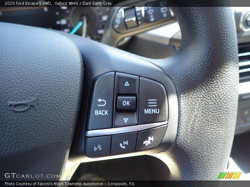 Oxford White / Dark Earth Gray 2020 Ford Escape S 4WD