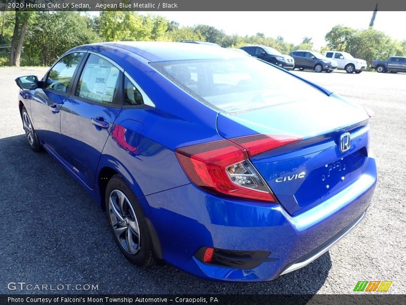 Aegean Blue Metallic / Black 2020 Honda Civic LX Sedan