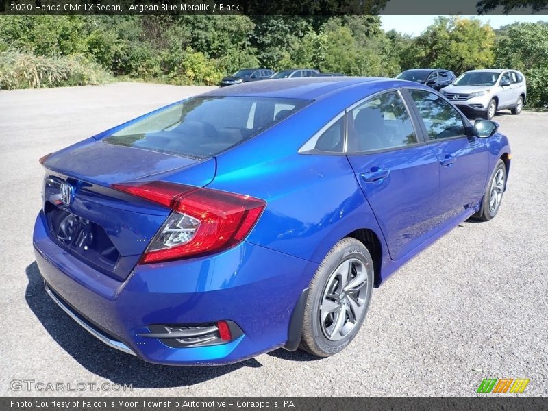 Aegean Blue Metallic / Black 2020 Honda Civic LX Sedan