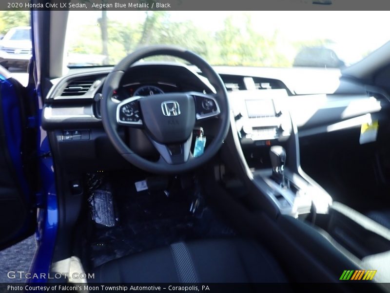 Aegean Blue Metallic / Black 2020 Honda Civic LX Sedan