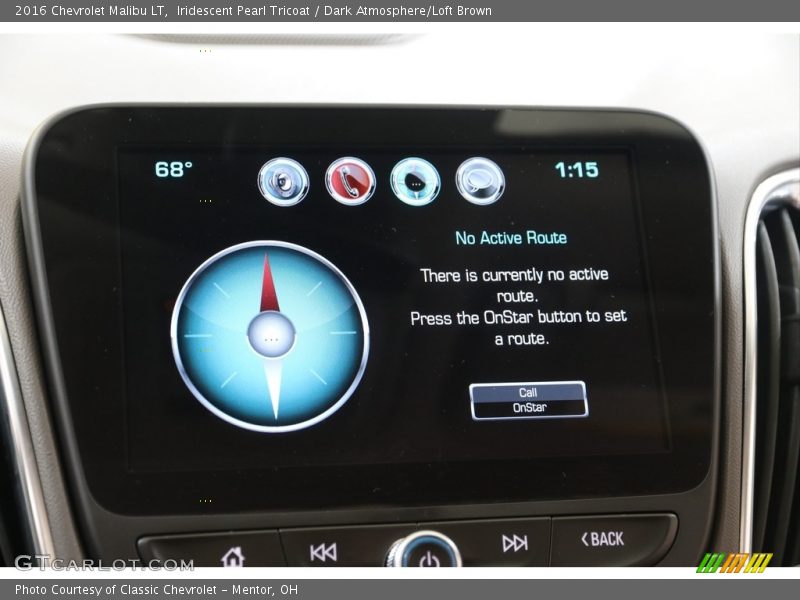 Iridescent Pearl Tricoat / Dark Atmosphere/Loft Brown 2016 Chevrolet Malibu LT