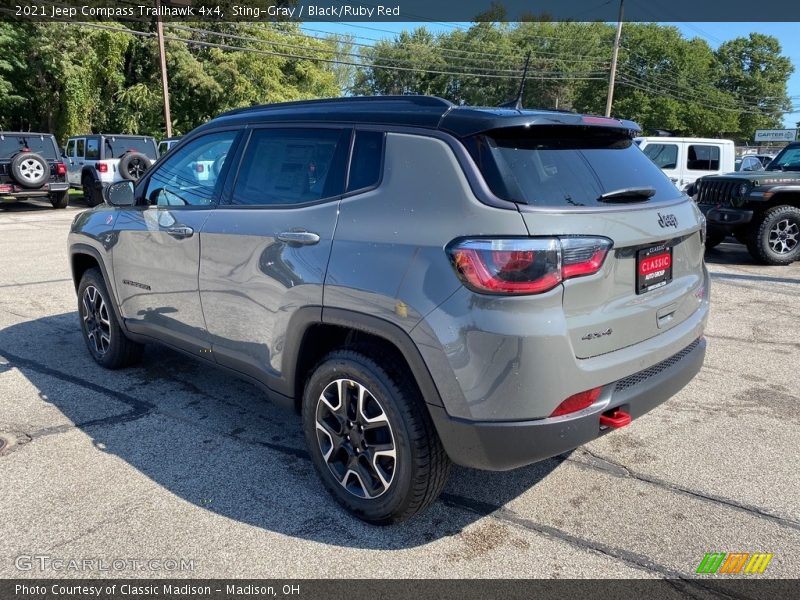 Sting-Gray / Black/Ruby Red 2021 Jeep Compass Trailhawk 4x4