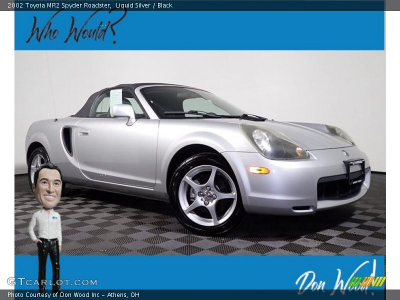 Liquid Silver / Black 2002 Toyota MR2 Spyder Roadster