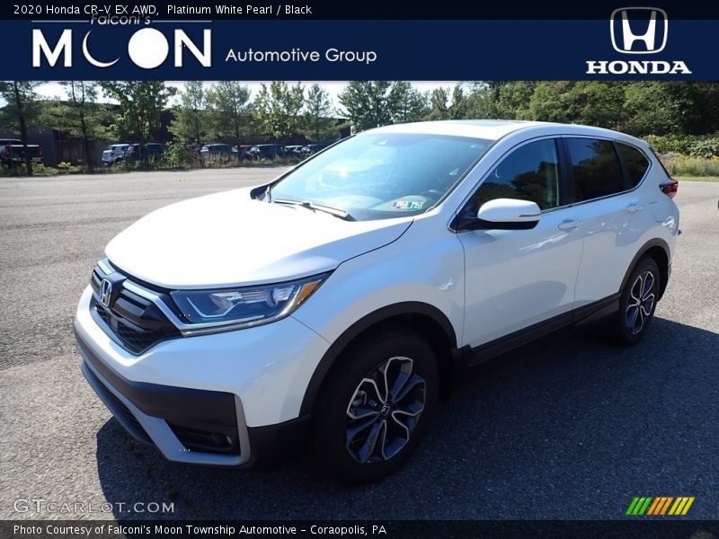 Platinum White Pearl / Black 2020 Honda CR-V EX AWD