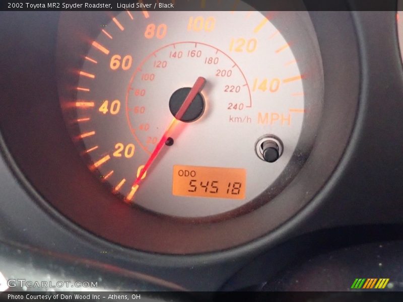 Liquid Silver / Black 2002 Toyota MR2 Spyder Roadster