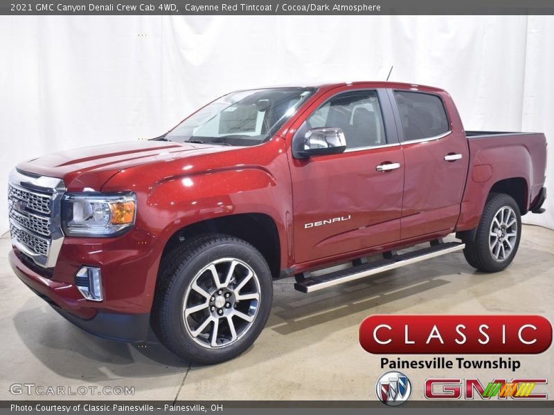 Cayenne Red Tintcoat / Cocoa/Dark Atmosphere 2021 GMC Canyon Denali Crew Cab 4WD