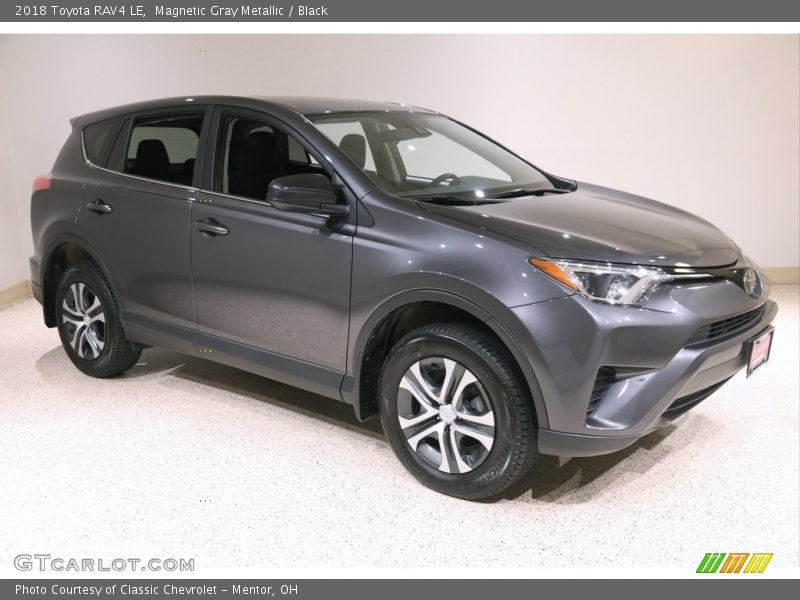 Magnetic Gray Metallic / Black 2018 Toyota RAV4 LE