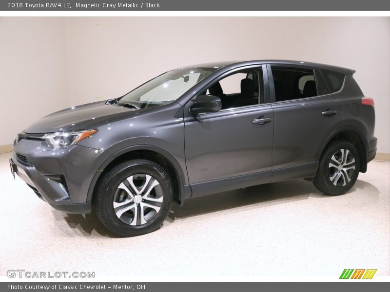 Magnetic Gray Metallic / Black 2018 Toyota RAV4 LE