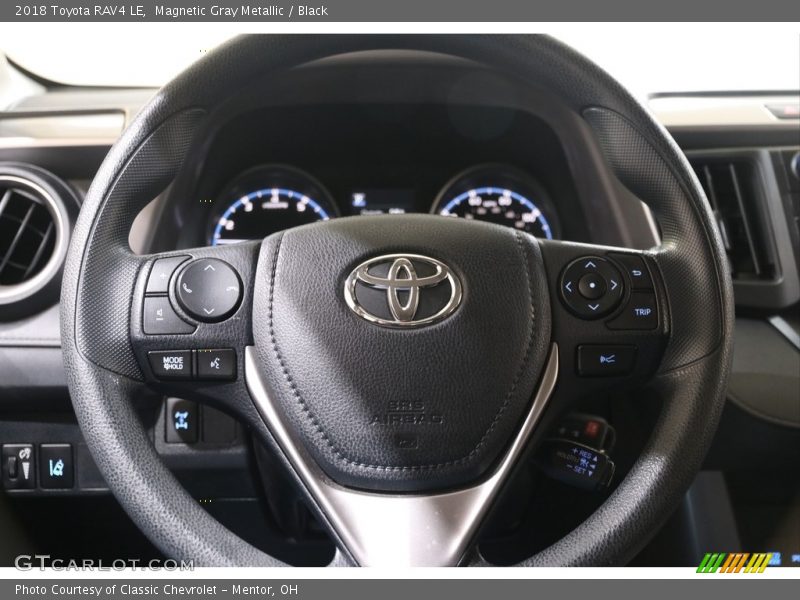 Magnetic Gray Metallic / Black 2018 Toyota RAV4 LE