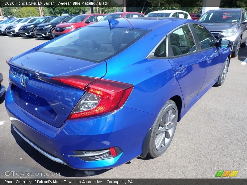 Aegean Blue Metallic / Black 2020 Honda Civic EX Sedan