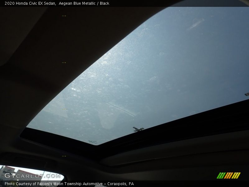 Aegean Blue Metallic / Black 2020 Honda Civic EX Sedan