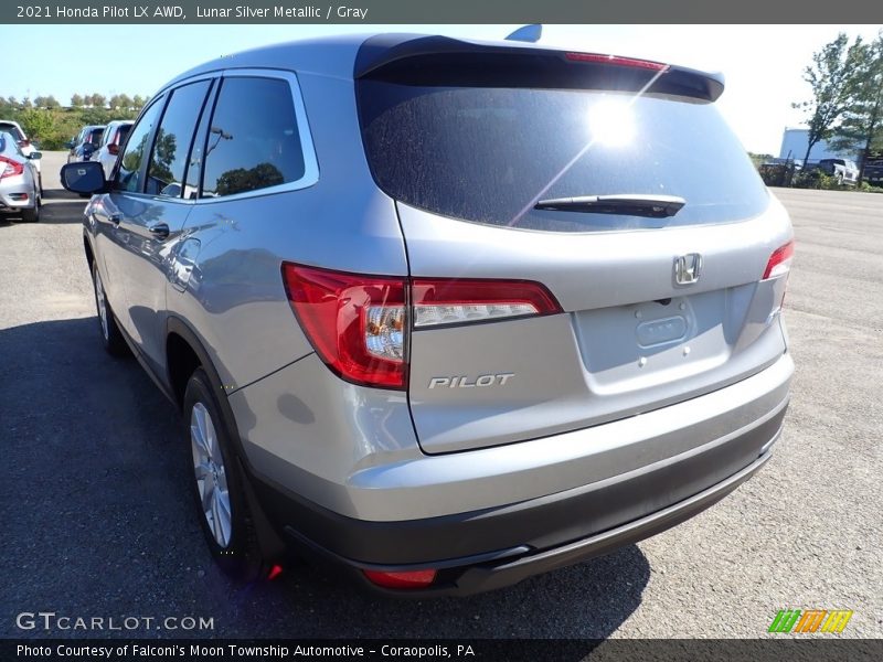 Lunar Silver Metallic / Gray 2021 Honda Pilot LX AWD