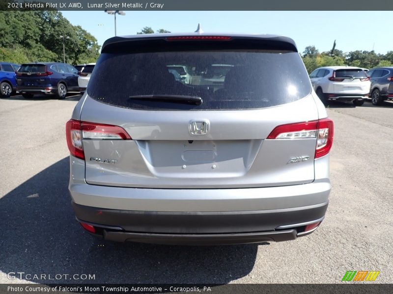 Lunar Silver Metallic / Gray 2021 Honda Pilot LX AWD