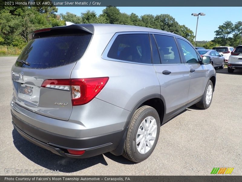 Lunar Silver Metallic / Gray 2021 Honda Pilot LX AWD