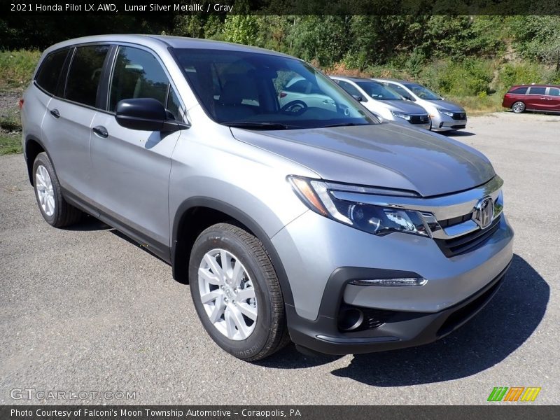 Lunar Silver Metallic / Gray 2021 Honda Pilot LX AWD