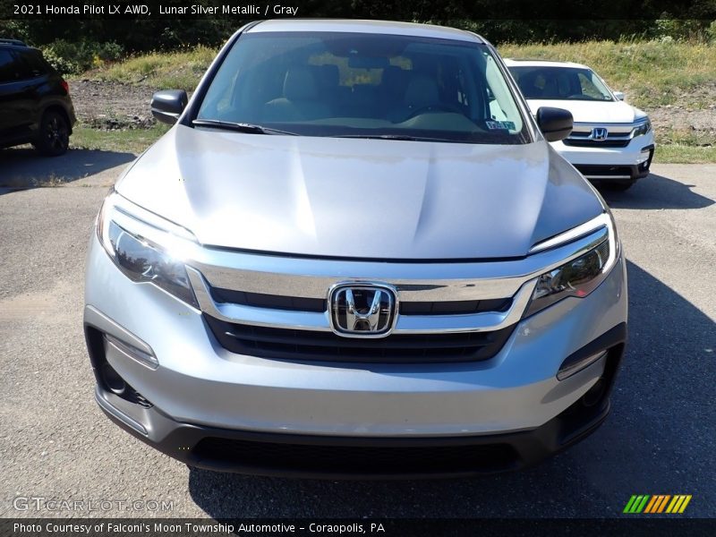 Lunar Silver Metallic / Gray 2021 Honda Pilot LX AWD