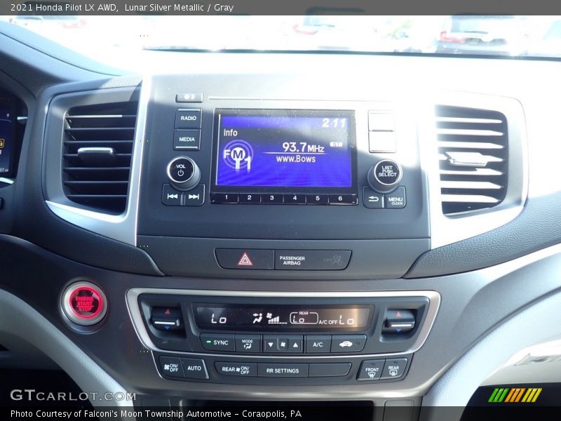 Lunar Silver Metallic / Gray 2021 Honda Pilot LX AWD