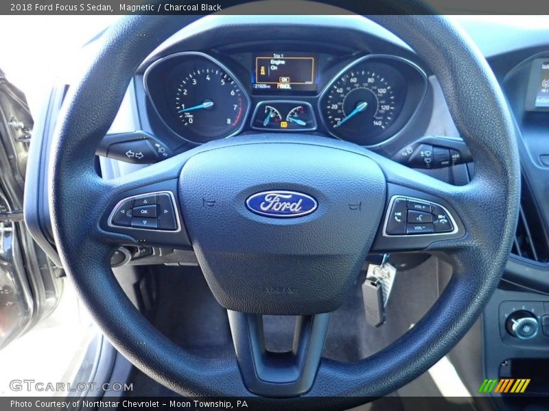 Magnetic / Charcoal Black 2018 Ford Focus S Sedan