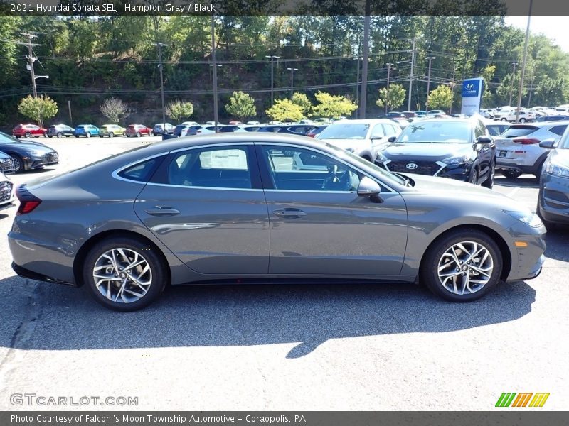 Hampton Gray / Black 2021 Hyundai Sonata SEL