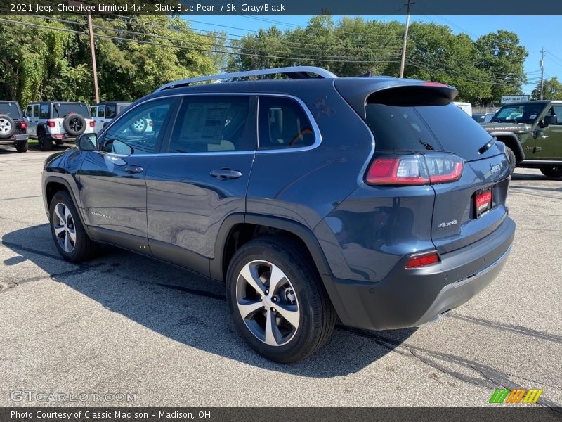 Slate Blue Pearl / Ski Gray/Black 2021 Jeep Cherokee Limited 4x4