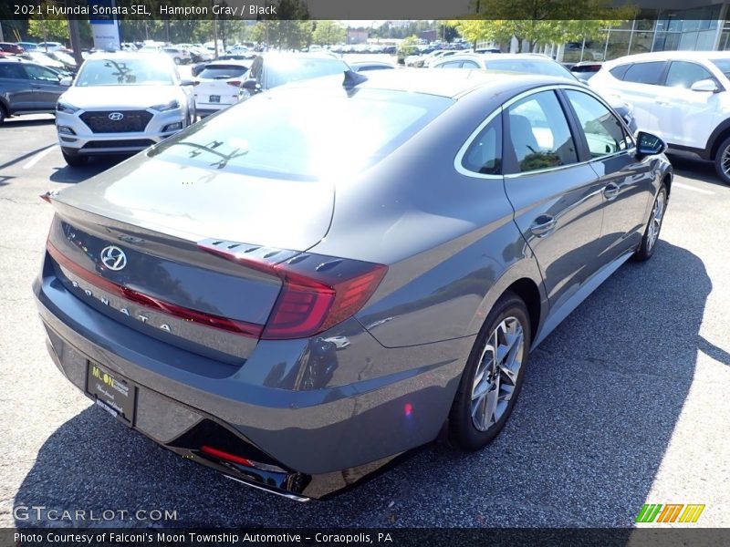 Hampton Gray / Black 2021 Hyundai Sonata SEL