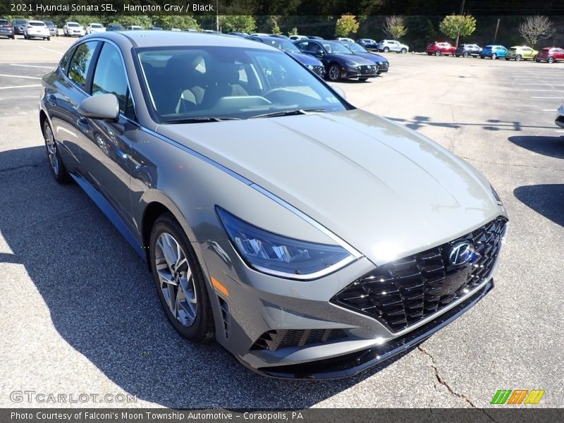 Hampton Gray / Black 2021 Hyundai Sonata SEL