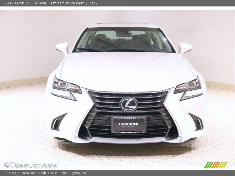 Eminent White Pearl / Black 2017 Lexus GS 350 AWD