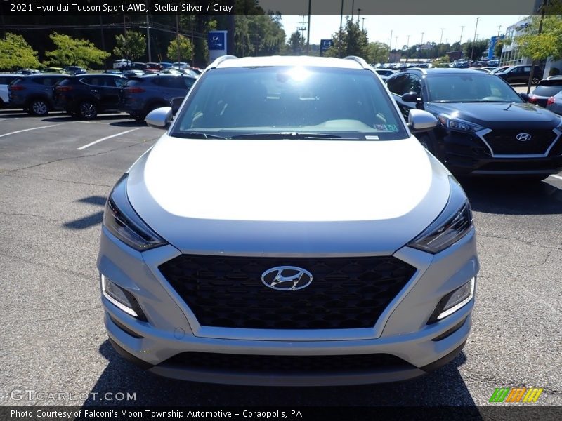 Stellar Silver / Gray 2021 Hyundai Tucson Sport AWD