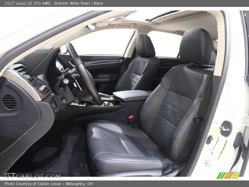 Eminent White Pearl / Black 2017 Lexus GS 350 AWD