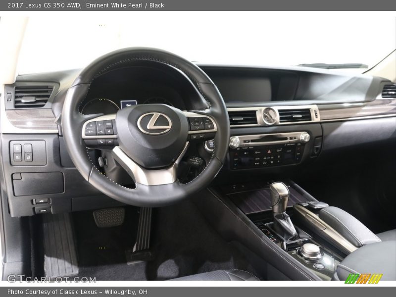 Eminent White Pearl / Black 2017 Lexus GS 350 AWD