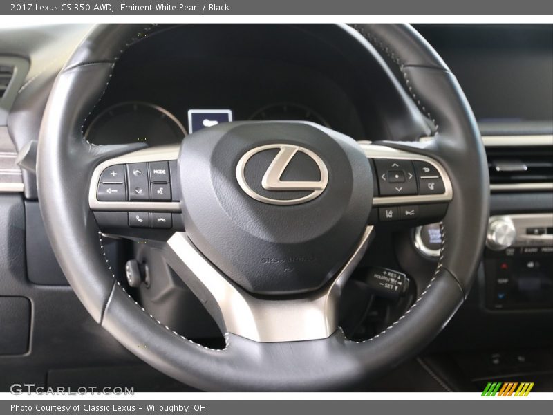 Eminent White Pearl / Black 2017 Lexus GS 350 AWD