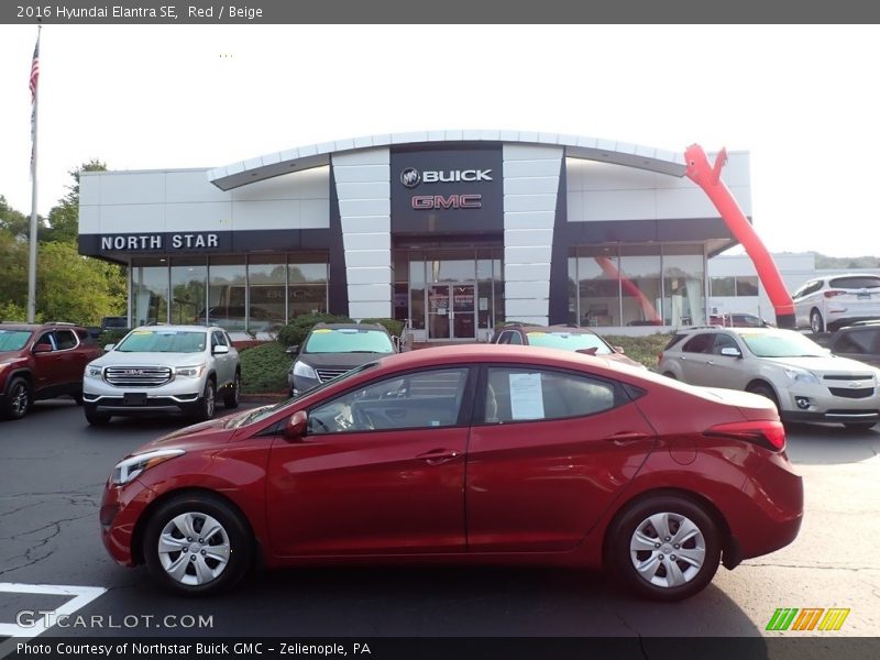 Red / Beige 2016 Hyundai Elantra SE