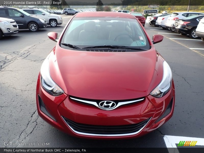 Red / Beige 2016 Hyundai Elantra SE