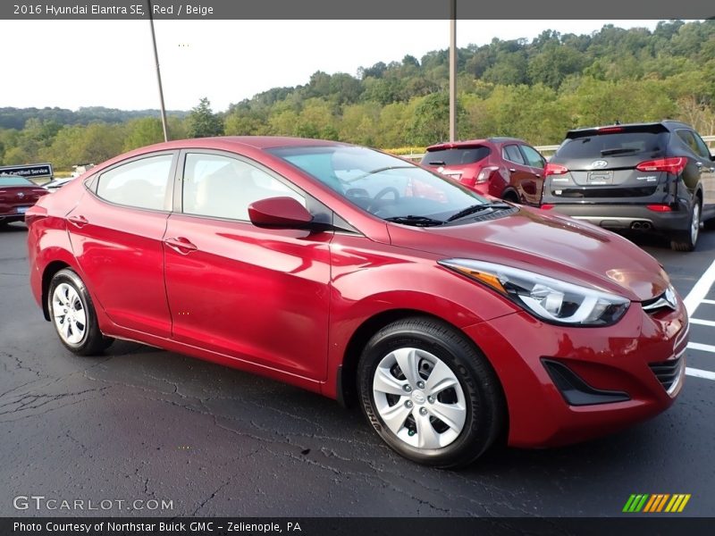 Red / Beige 2016 Hyundai Elantra SE